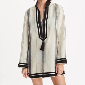 Tory Burch Stripe Linen Tory Tunic NWT